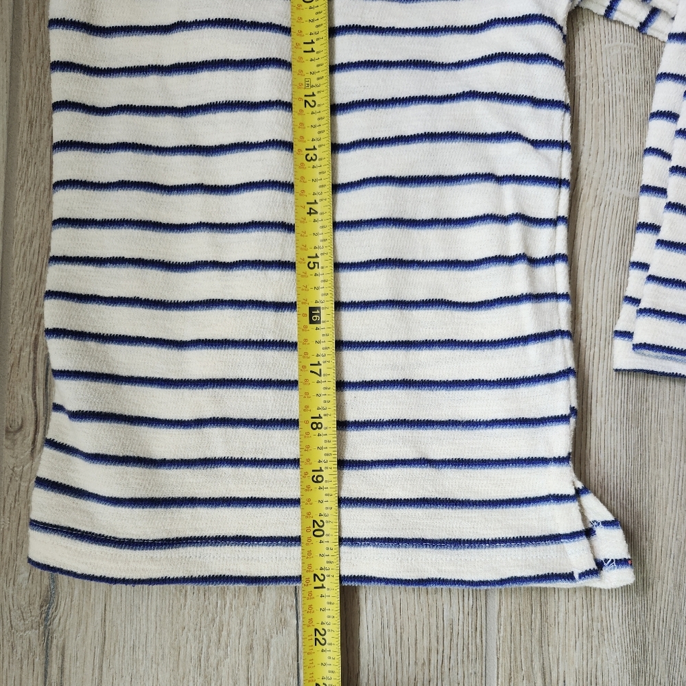 Marine Layer Playa Hoodie Navy Cream Stripe Women's Size S NWT - Picture 8 of 8